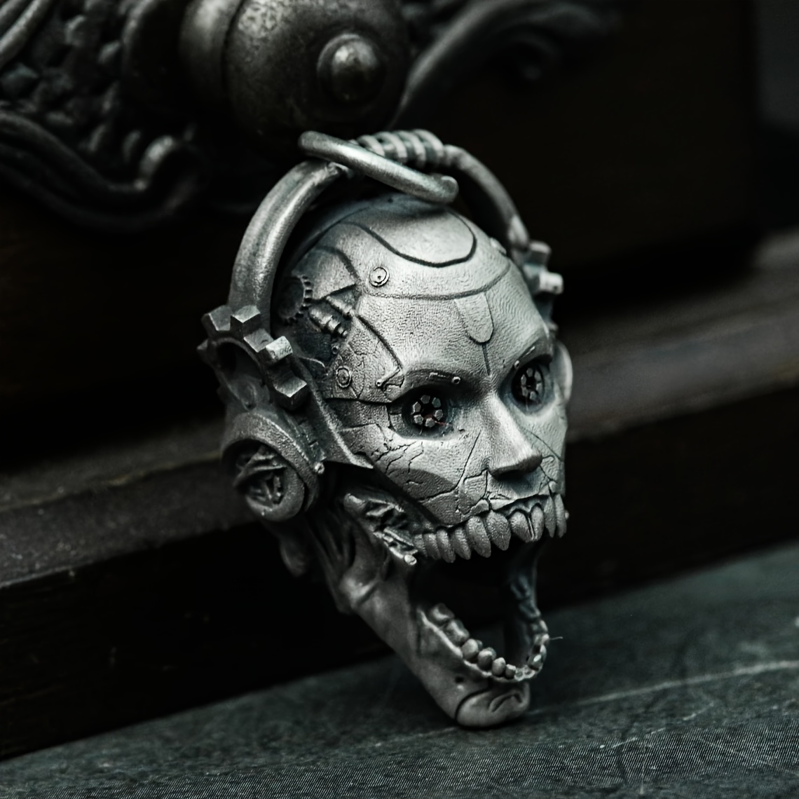 Hip-Hop Rock Skull Headphone Music Pendant Necklace